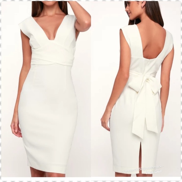 Lulus Dresses & Skirts - Grace & Willow The Lable "Cecilia" White Sheath